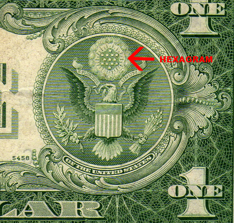 Hexagram na jednodolarové bankovce